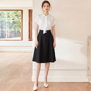 艾尚臣短袖衬衫套装女夏百搭衬衣白领行政前台接待美业店长职业装