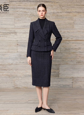 艾尚臣羊毛西装套装女通勤白领商务正装美容院前台案场客服职业装