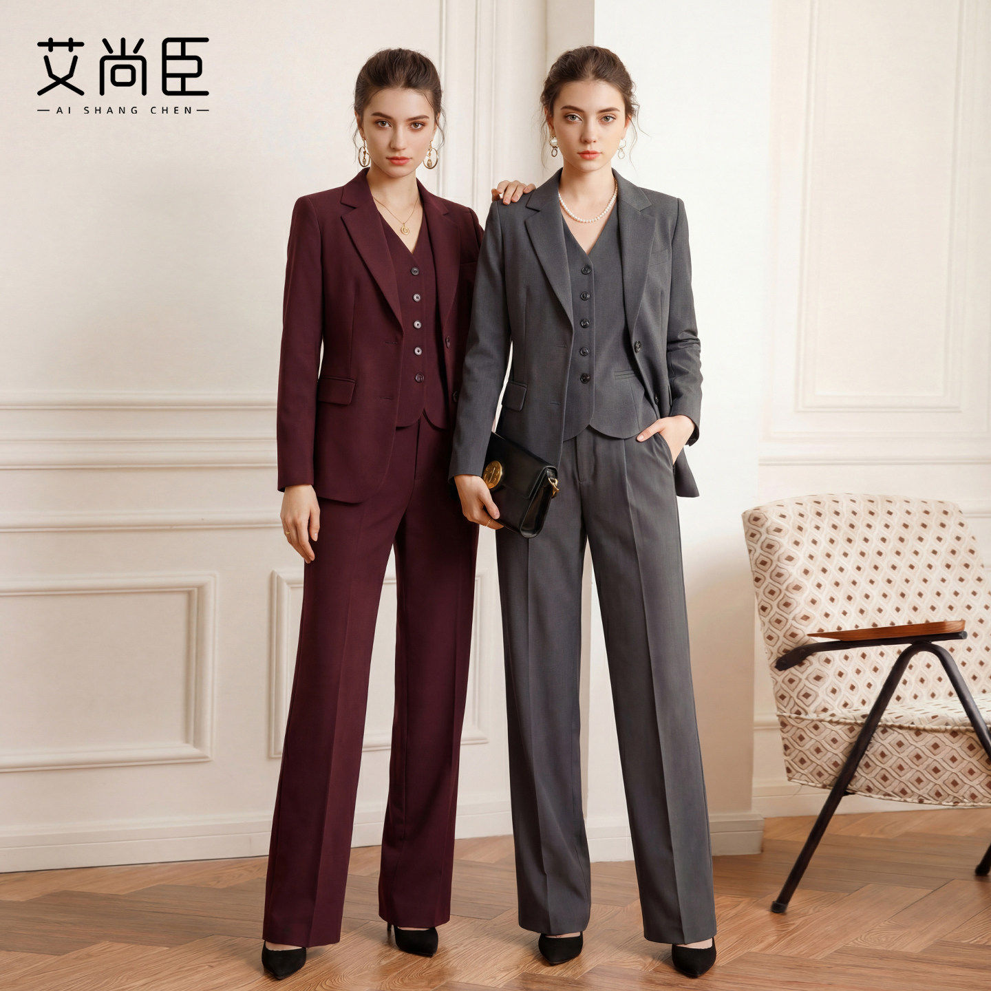 艾尚臣西装套装女轻熟优雅职业装