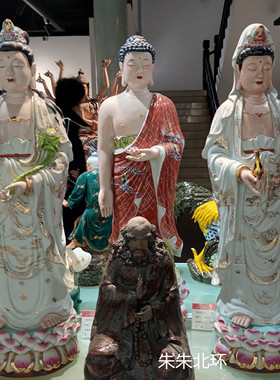 景德镇手工雕塑西方三圣像110CM