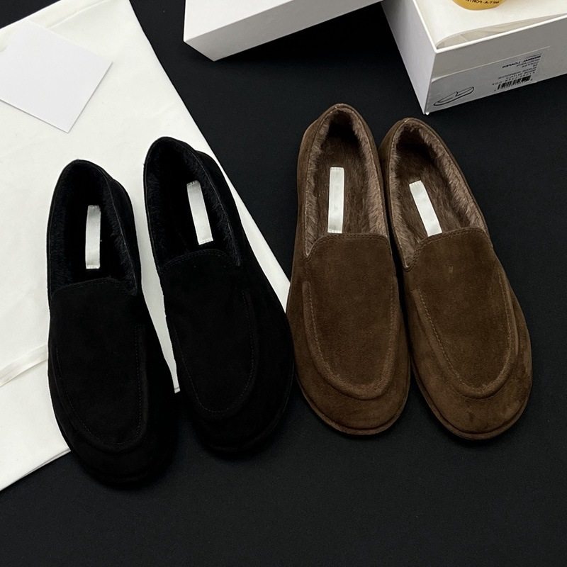 东莞外贸TR羊毛乐福鞋加绒保暖冬季棉鞋极简老钱风便鞋平底奶奶鞋,女鞋,棉鞋,淘宝优惠券,粉丝福利购,淘宝优惠卷