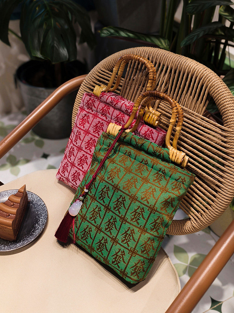 复古原创中式【财气满满】手拎小竹节包Floating浮家新年过节礼物
