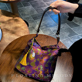 新中式 老钱风紫气东来葫芦 托特包休闲FloatingMelody浮月笙原创