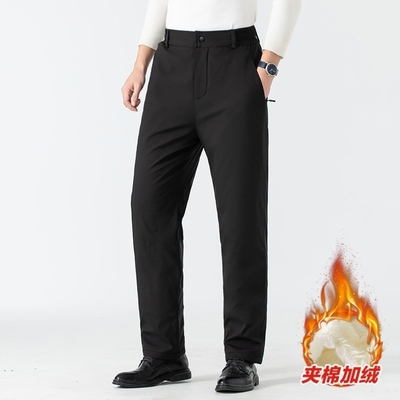 老年人爸爸裤子老年宽松高弹长裤花裤棉裤男款老年人秋冬居家防寒