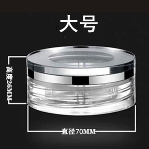 高山流水双层水晶玻璃杯盖配件通用透明密封级食品级矽胶防杯盖子