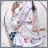 原创和风日式 星月豚骨 桃花祈愿兔 浴衣春夏女上衣防晒短外套