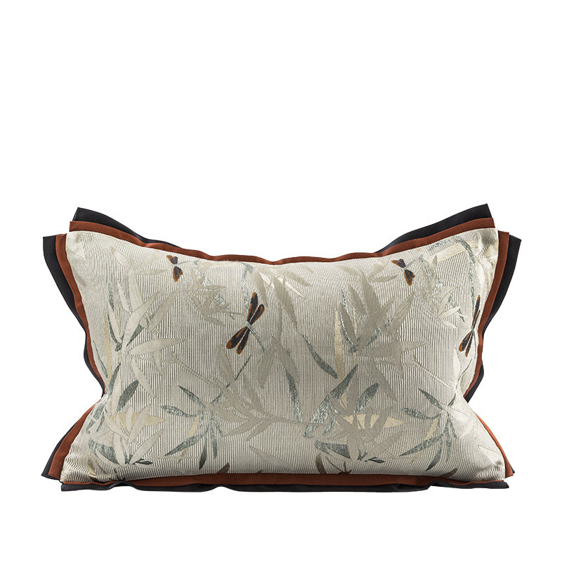 【满缘】新中式红木沙发抱枕靠垫样板房高端软装腰靠枕含芯可定制