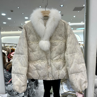 印象秋水930围脖装饰羽绒服