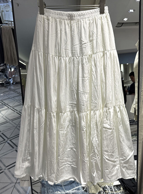 亮金金YF98835 欧洲站春季新款2026时尚舒适纯色简约大版半身裙女