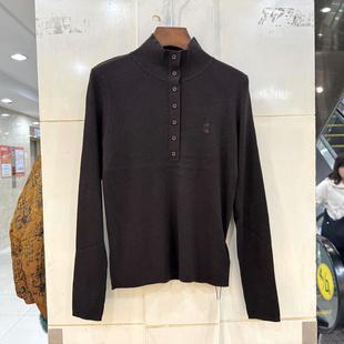 打底衫 多粒扣立领猫咪刺绣减龄百搭超细羊毛针织衫 秋冬 2516