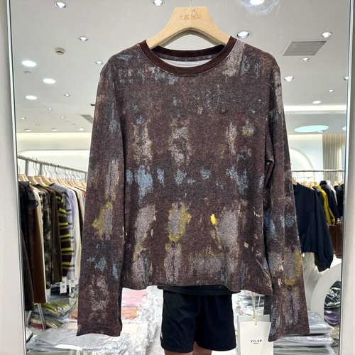 YGSP26208Z彩色植绒花T恤上衣