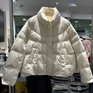 A5139 时尚满天星烫钻立领仿醋酸休闲小个短装加厚羽绒服欧货冬装