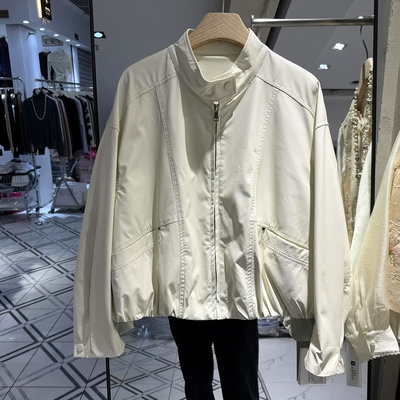 韩索慧慧C-WF19760拉链皮衣外套