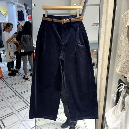 宝蓝坞87902灯芯绒气球裤女裤