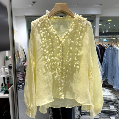 8059苎麻透气衬衫小衫