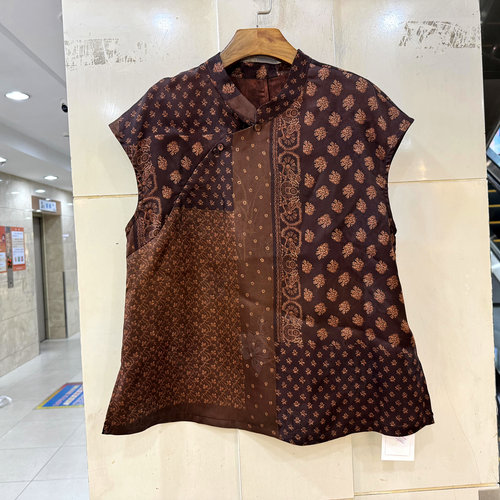 T99331小碎花香云纱衬衫