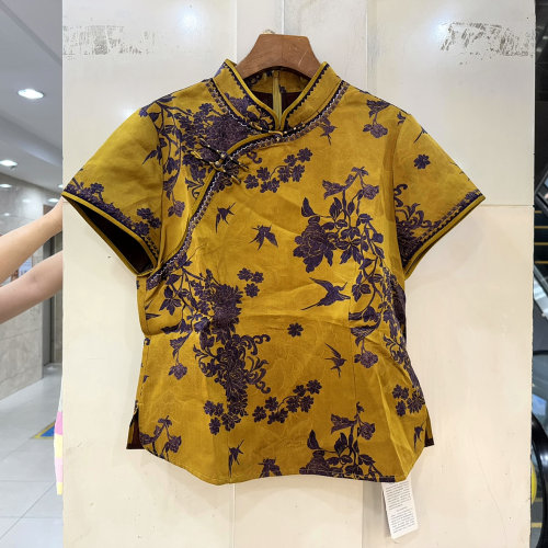 R295-5桑蚕丝香云纱衬衫