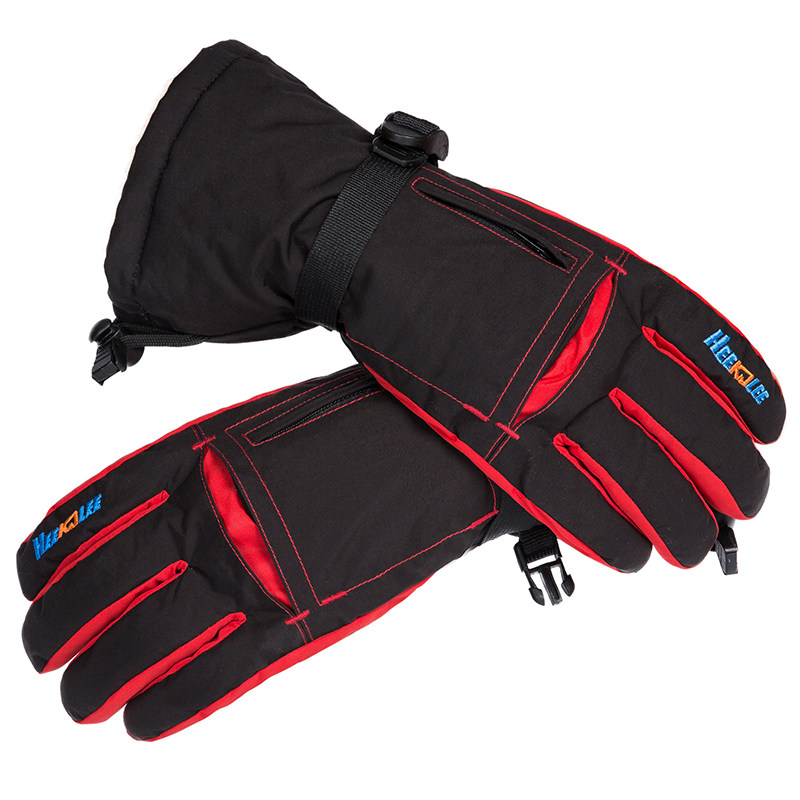 手套男冬季保暖加绒触屏滑雪手套女加厚防风防水防寒棉摩托骑行车