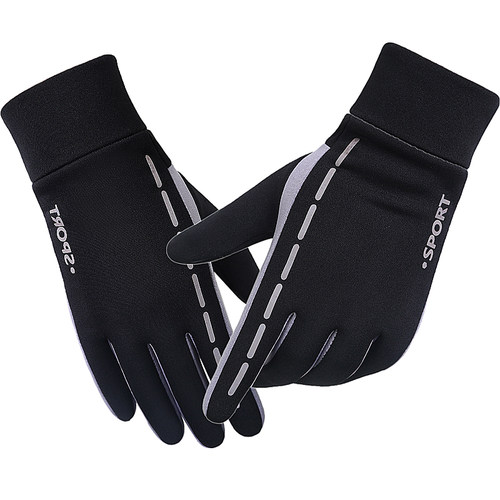 加绒跑步防风运动全指冬季手套