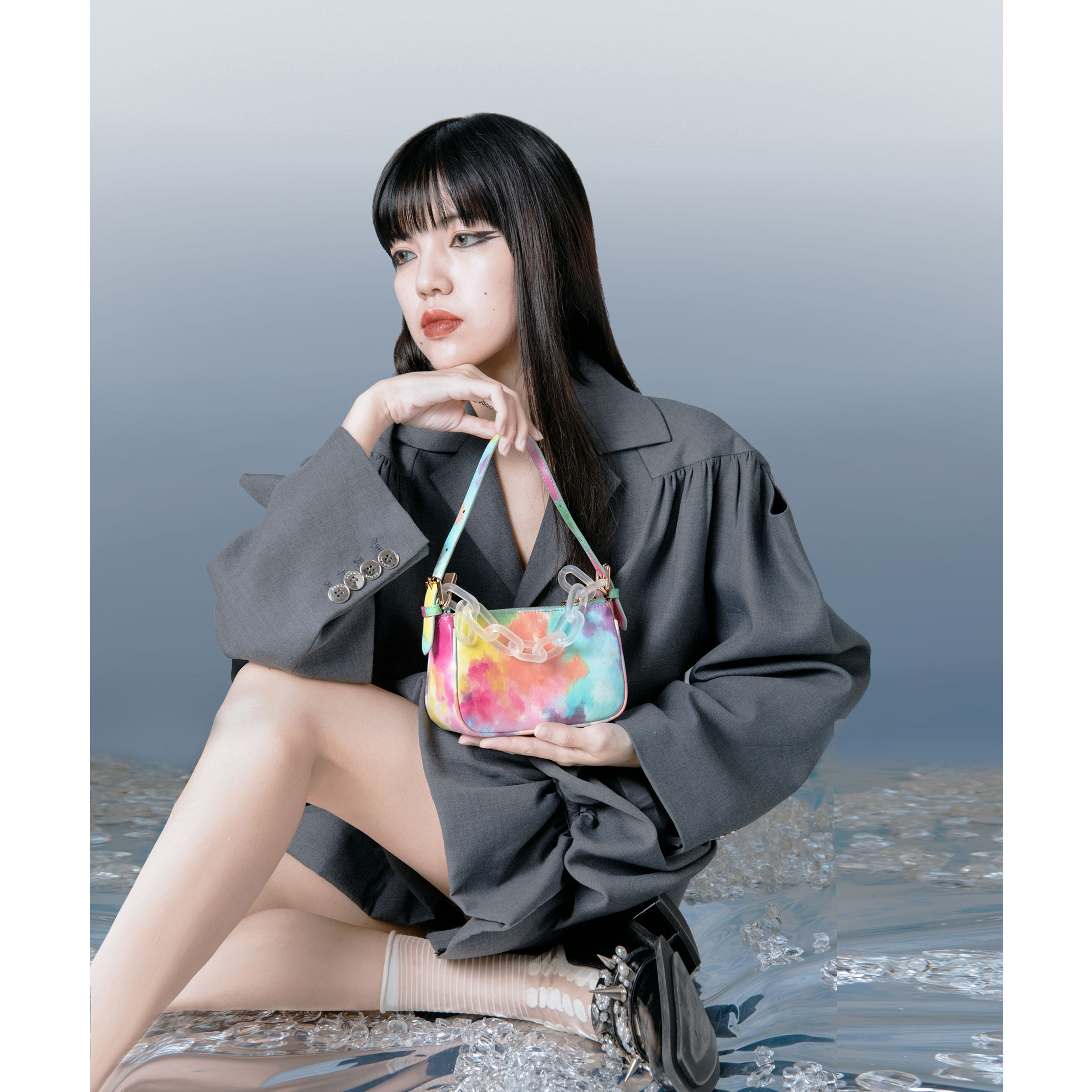 chaos monster原创腋下包撞色迷你小方包法式手提包单肩斜挎包,箱包皮具/热销女包/男包,小方包,淘宝优惠券,粉丝福利购,淘宝优惠卷