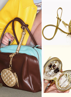 aaip羊猄绒鸡蛋包 便携饰品盒戒指小首饰收纳盒羊皮小包新款女