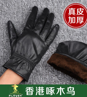 冬季绵羊皮女士薄款加绒保暖手套