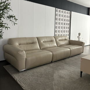 工厂清样全皮意式极简轻奢全真皮沙发现代客厅3米客厅全牛皮沙发