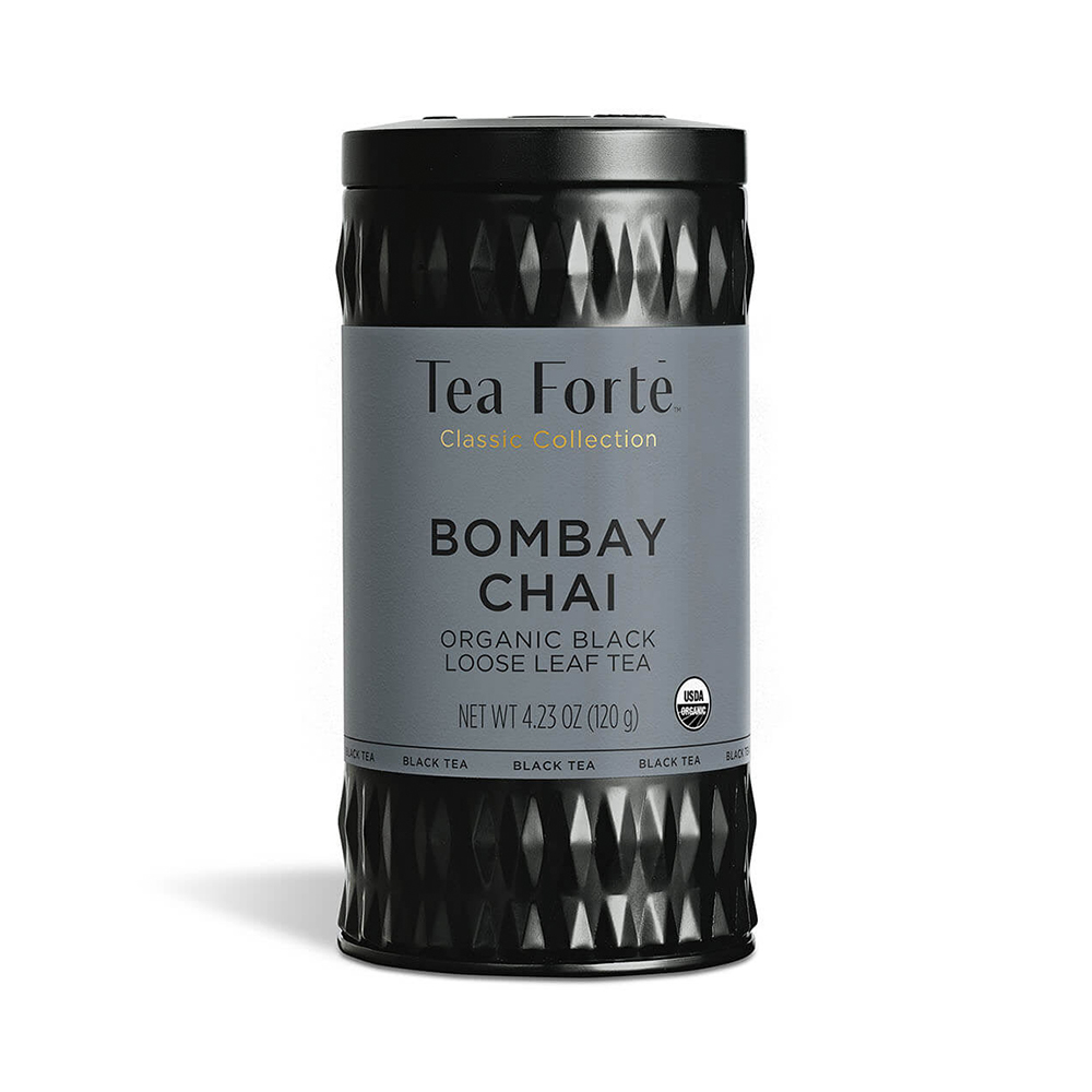 Tea Forte-BOMBAY CHAI含咖啡因印度奶茶有些许辛辣罐装茶叶120g