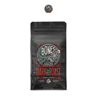 Bones Coffee-白骨咖啡 Dark Roast 浓郁醇厚深度烘焙咖啡豆 340g