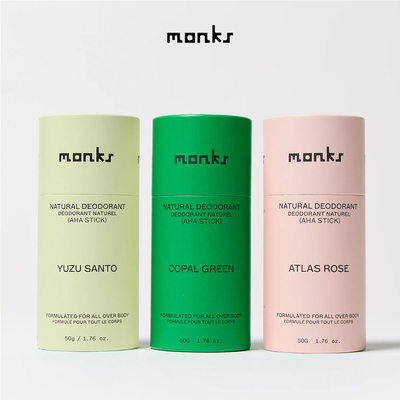 Monks-DEODORANT STICK植物活性护肤成分温和 天然香氛止汗除臭棒