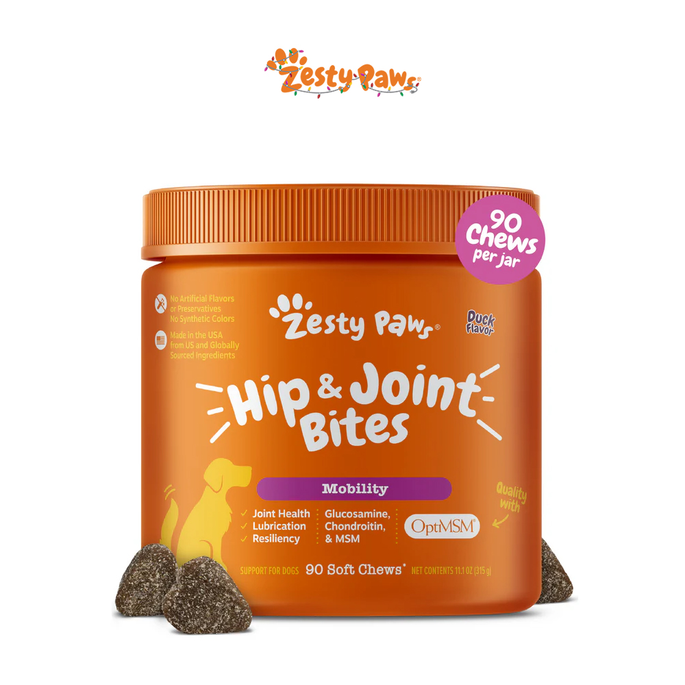 Zesty Paws-维持关节健康润滑适合爱玩飞盘狗狗 髋关节保健咀嚼片