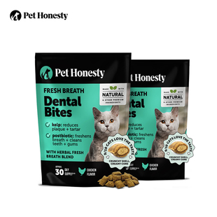 Pet Honesty-清除菌斑牙垢口臭 鸡肉味 猫咪双质地清洁牙齿颗粒