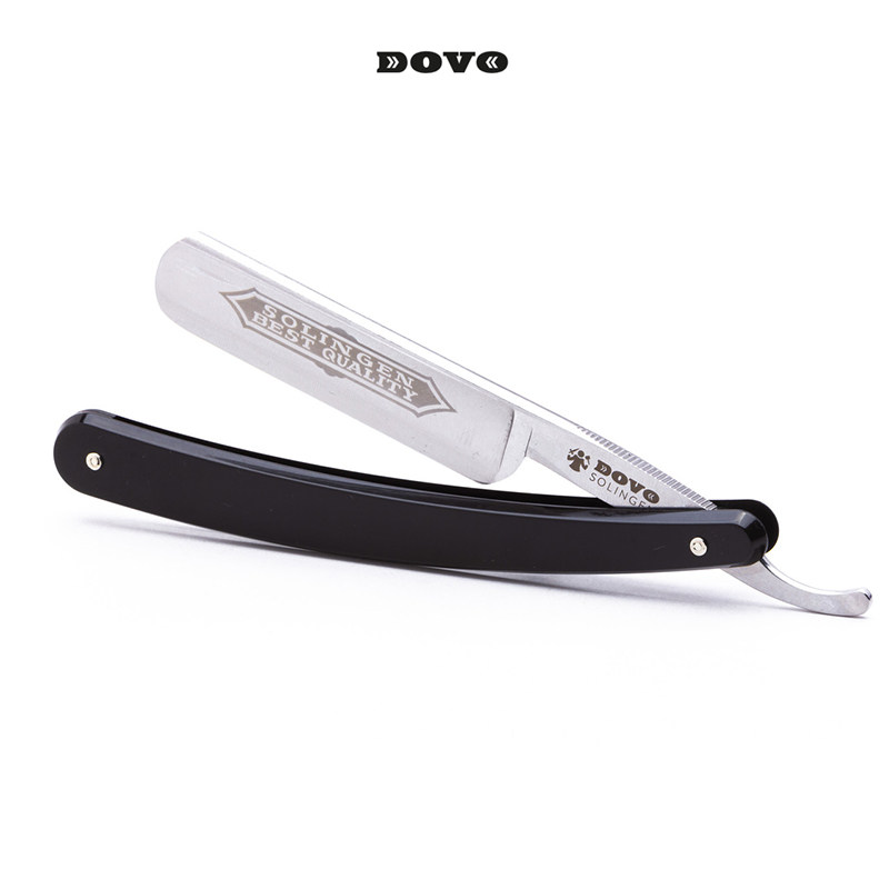 DOVO-德国杜沃 Best Quality 5/8 深凹磨碳钢 直刃剃须理发刀黑柄