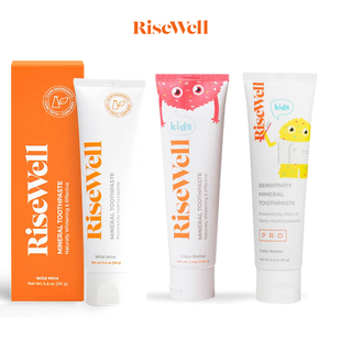 RiseWell-天然羟基磷灰石不添加氟化物 强健牙齿成人儿童矿物牙膏
