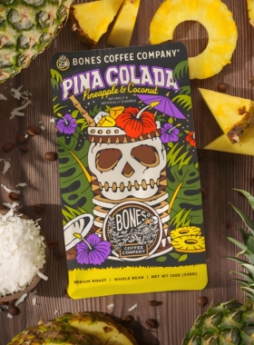 Bones Coffee-白骨咖啡Pina Colada菠萝椰子中度烘焙咖啡豆340g