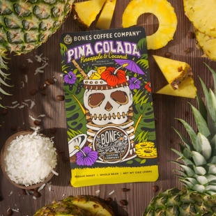 Bones Coffee-白骨咖啡Pina Colada菠萝椰子中度烘焙咖啡豆340g