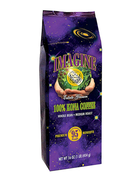 Imagine浓郁重口低酸度夏威夷科纳可娜Peaberry中深度烘焙咖啡豆