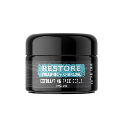 Lathr-Exfoliating Face Scrub桉树薄荷火山浮石砂活性炭滋养面膜