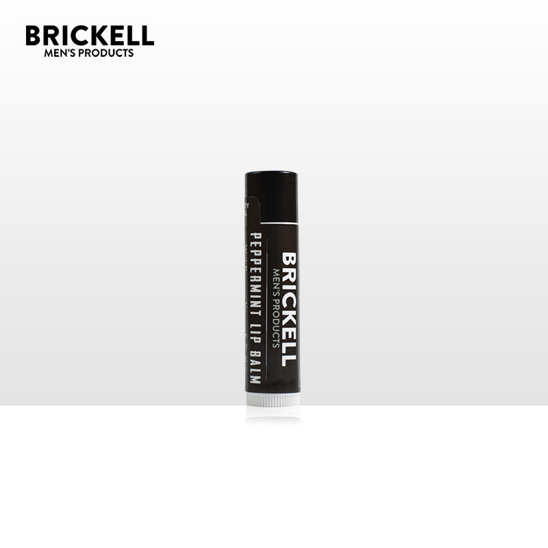Brickell-男士专业哑光纯天然薄荷蜂蜡橄榄油维生素E滋养润唇膏