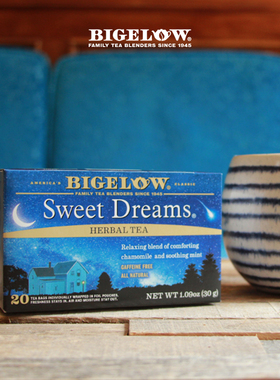 Bigelow-甜美的梦Sweet Dreams洋甘菊薄荷无咖啡因助眠花草茶20包