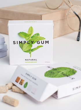 Simply Gum-可降解枫叶生姜肉桂茴香薄荷枫叶咖啡南瓜口香糖
