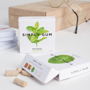Simply 可降解枫叶生姜肉桂茴香薄荷枫叶咖啡南瓜口香糖 Gum