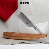 德国杜沃 Barbarossa DOVO 碳钢直刃剃须刀理发刀橄榄木手柄