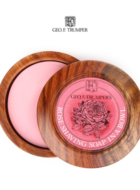 Geo F.Trumper-英国 玫瑰 绵密泡沫敏感肌男士剃须皂含木皂碗 80g