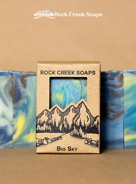 Rock Creek Soaps-广阔天空 Big Sky 清洁保湿男女香皂沐浴皂118g