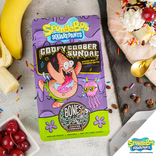 Bones Coffee-白骨咖啡派大星限量香蕉圣代冰淇淋中度咖啡豆340g