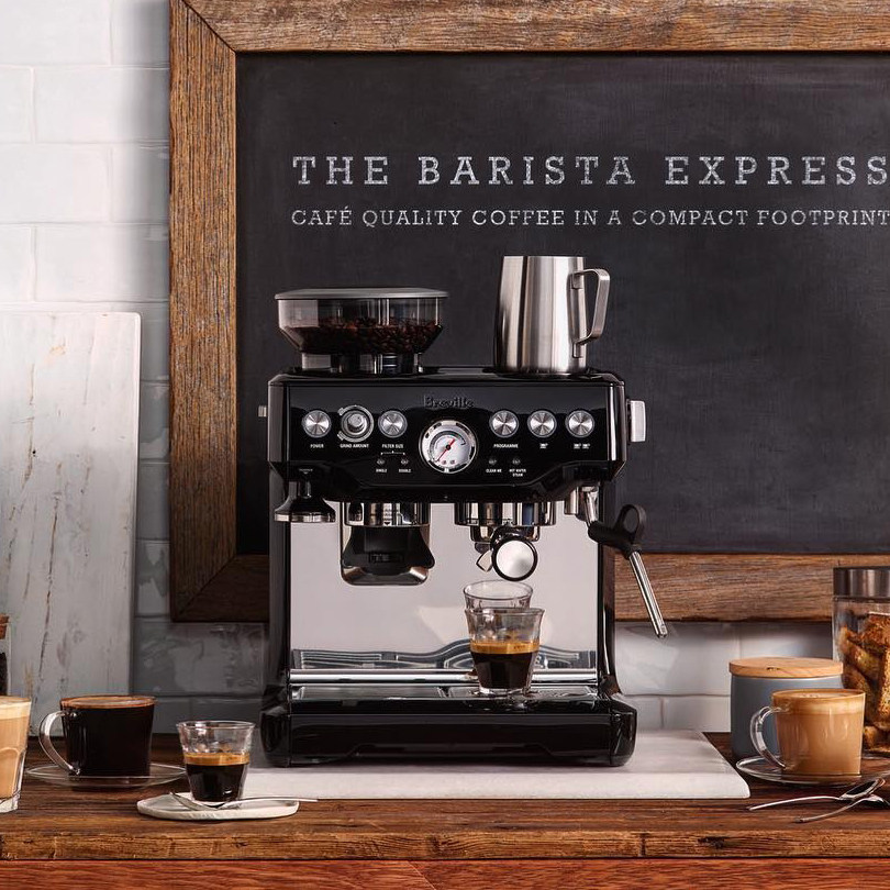 Breville-铂富 Barista 意式浓缩咖啡机15泵压自动磨豆 BES870XL