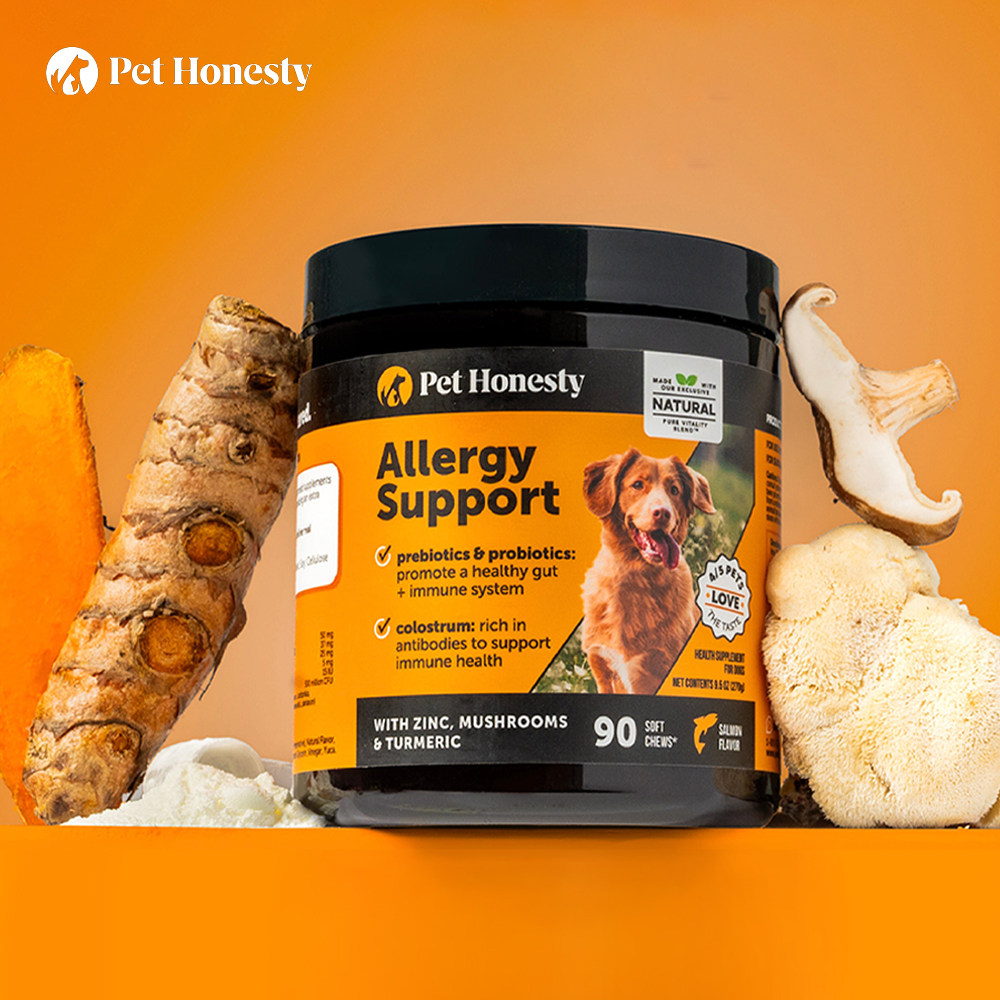 Pet Honesty-含蘑菇初乳益生菌鱼油增强免疫力 狗狗抗过敏软嚼片