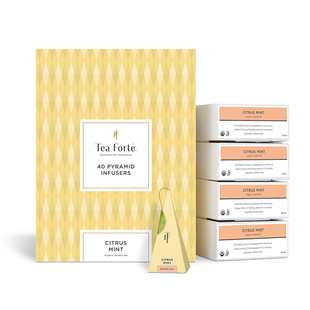 Tea Forte-柑橘薄荷草本茶改善睡眠增强免疫 金字塔茶包礼盒40个