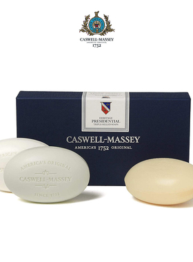 Caswell Massey-经典六号赛马会杏仁 男女香皂沐浴皂三件套装礼盒